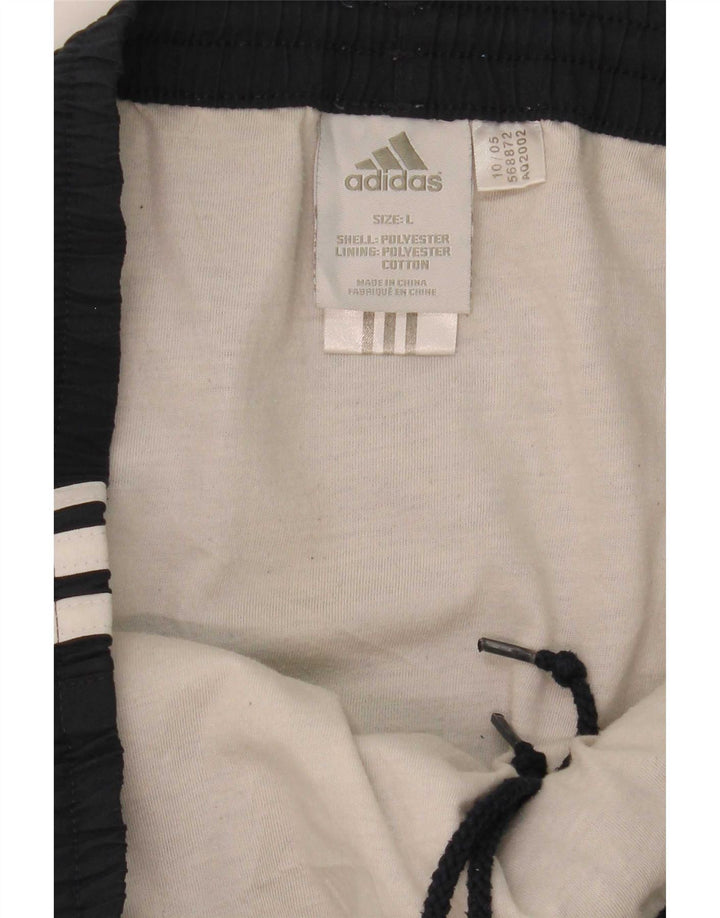 Shorts esportivos masculinos Adidas grandes poliéster azul marinho