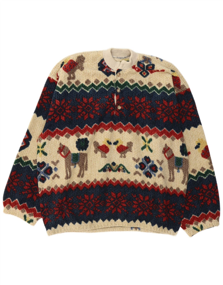 Suéter masculino Fort & Madox com gola e botão XL, novidade multicolorida