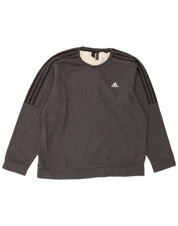 Adidas Mens Moletom Jumper XL Cinza Algodão