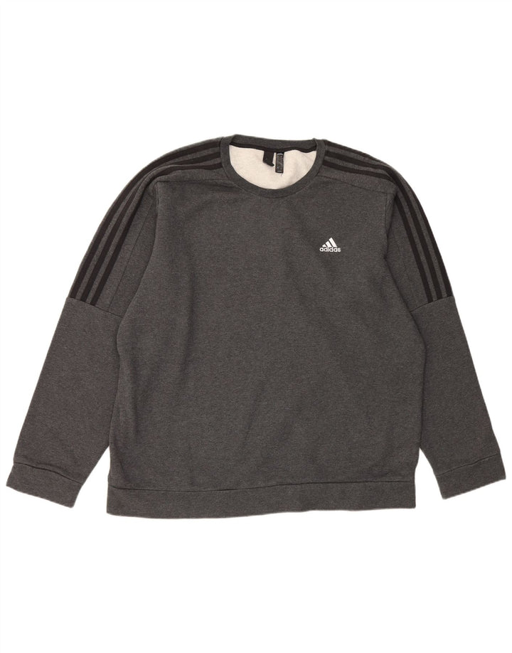 Adidas Mens Moletom Jumper XL Cinza Algodão