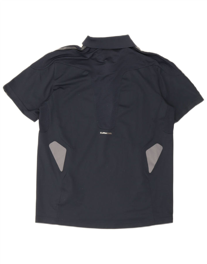 Adidas Masculino Climacool Polo Pequeno Azul Marinho Colorblock Poliéster