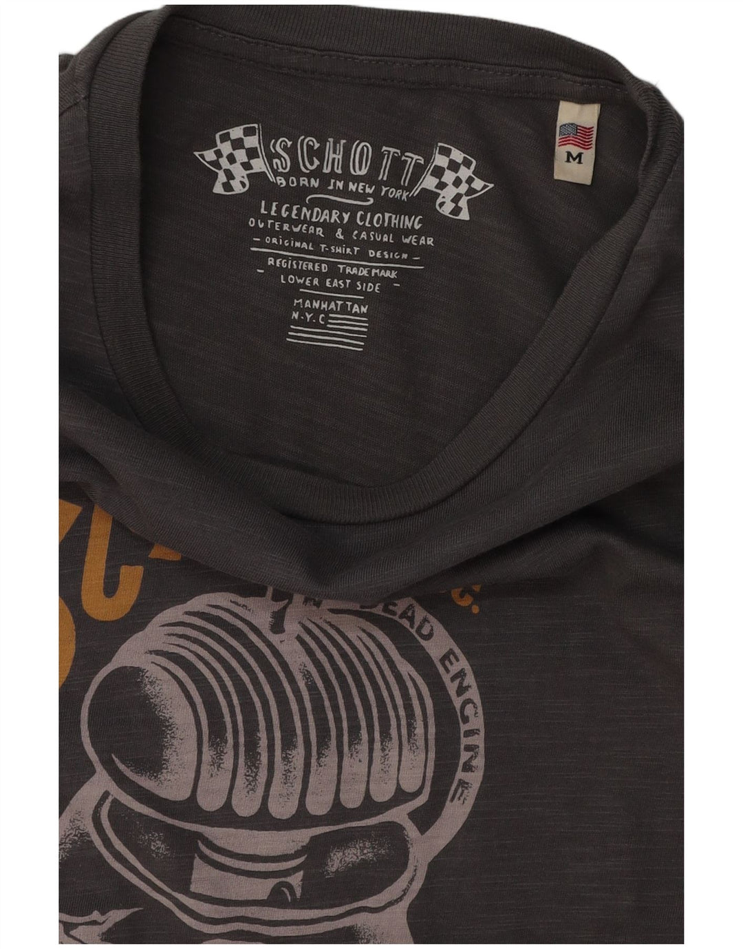 Camiseta masculina gráfica SCOTT Top algodão cinza médio