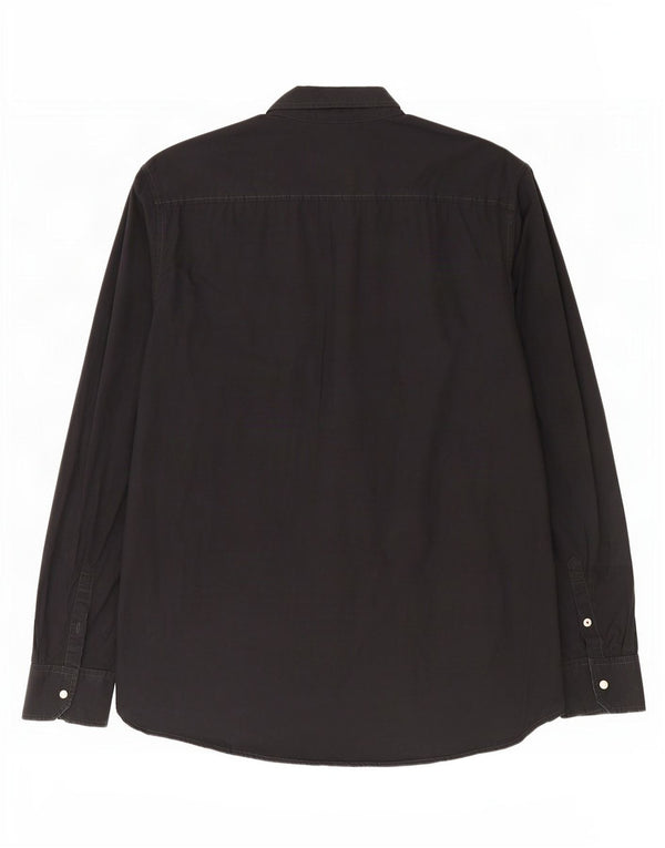 Camisa gráfica masculina Lerros grande algodão preto