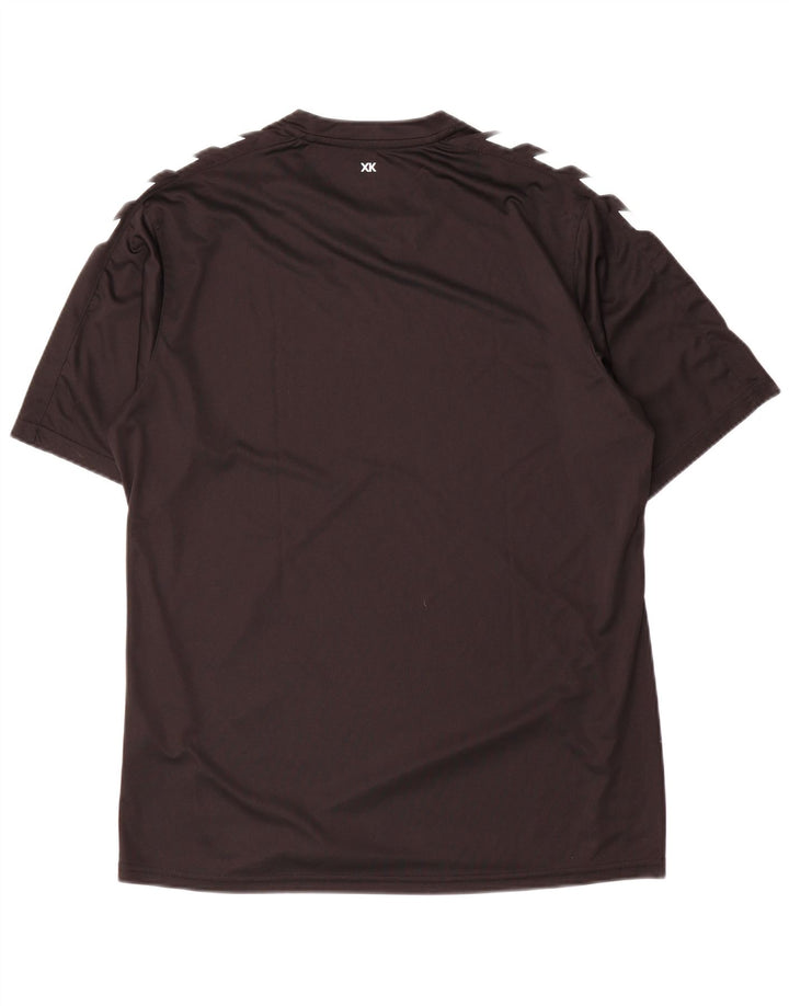 Camiseta masculina Hummel com estampa gráfica grande de poliéster colorido preto