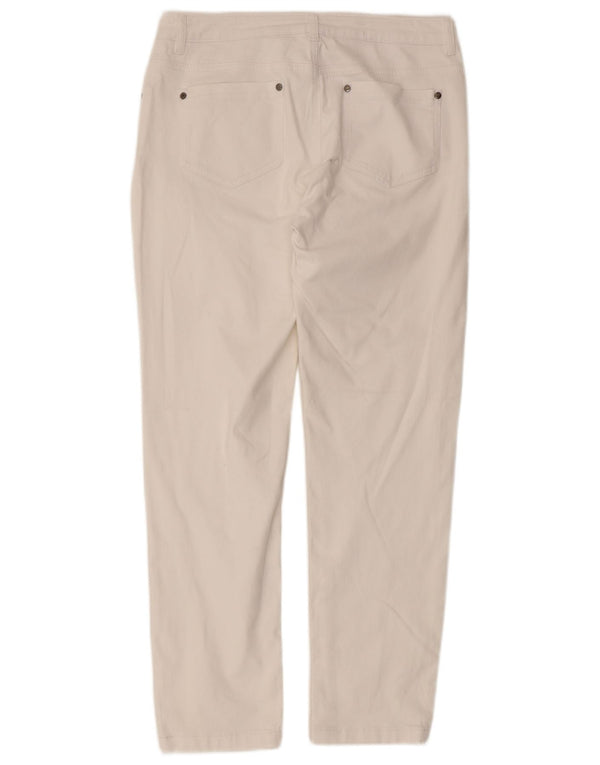 Calça jeans reta feminina Hobbs UK 12 médio W30 L27 algodão branco