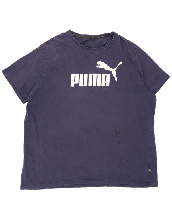 Camiseta gráfica masculina Puma Top 2XL azul marinho