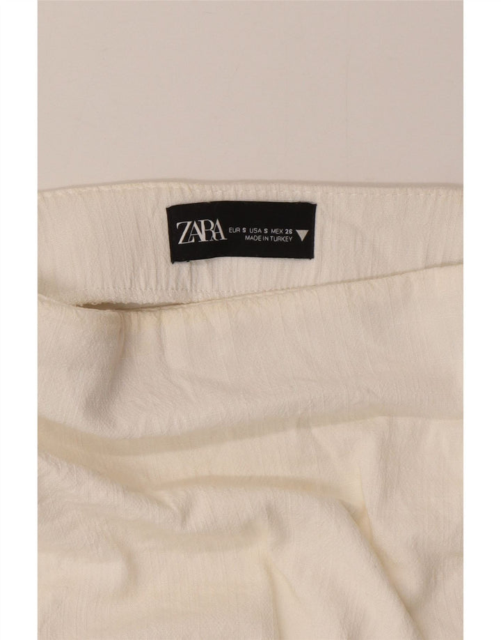 Mini saia wrap feminina Zara pequena W26 branca