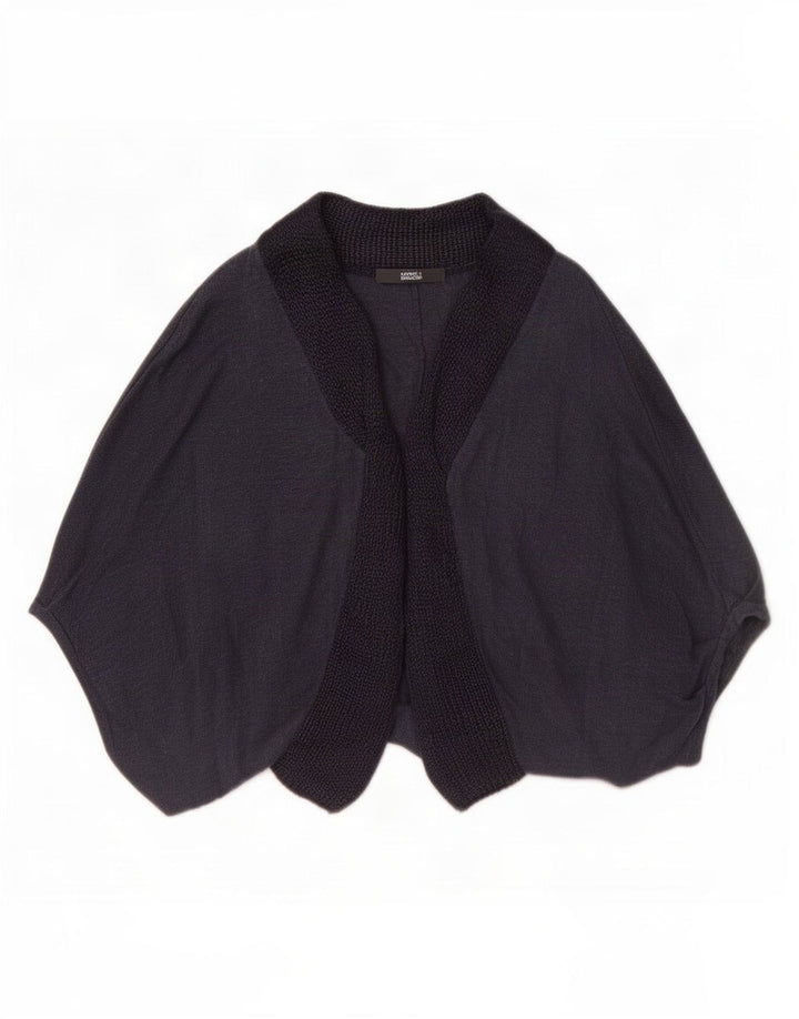 Poncho Jumper feminino Marks & Spencer Reino Unido 14 bloco colorido azul marinho médio