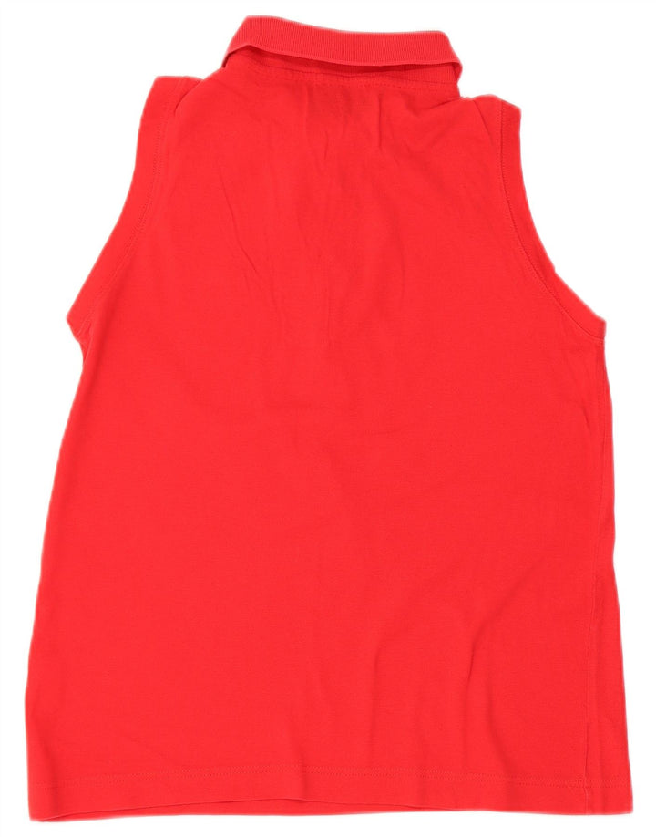 SERGIO TACCHINI Polo feminino sem mangas UK 10 pequeno vermelho