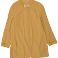 Jaqueta blazer feminina Max Mara Longline 1 botão Reino Unido 16 grande amarelo
