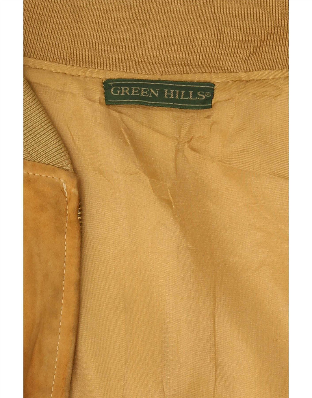 Jaqueta bomber masculina vintage de camurça IT 50 grande bege