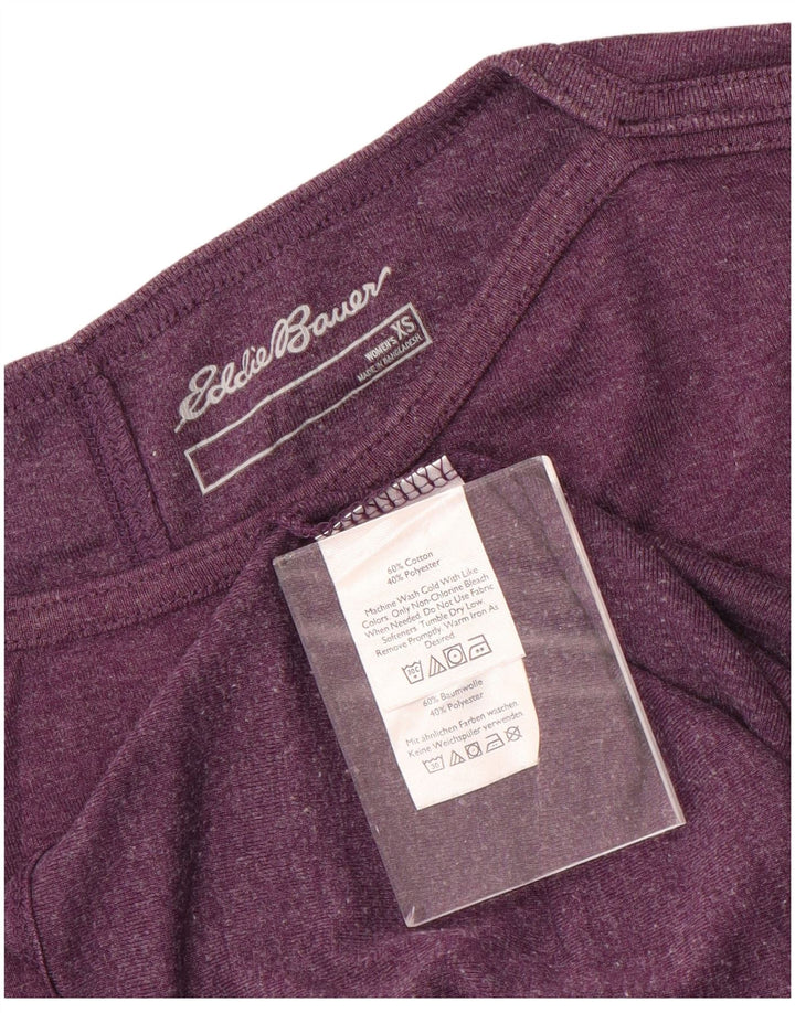 Colete feminino EDDIE BAUER UK 6 XS algodão roxo