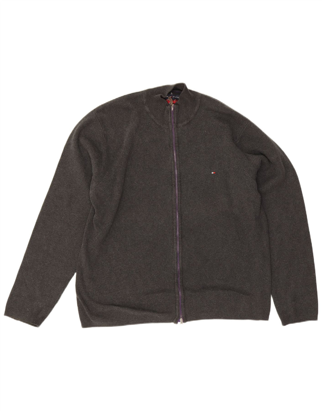 Suéter cardigã masculino Tommy Hilfiger XL algodão cinza