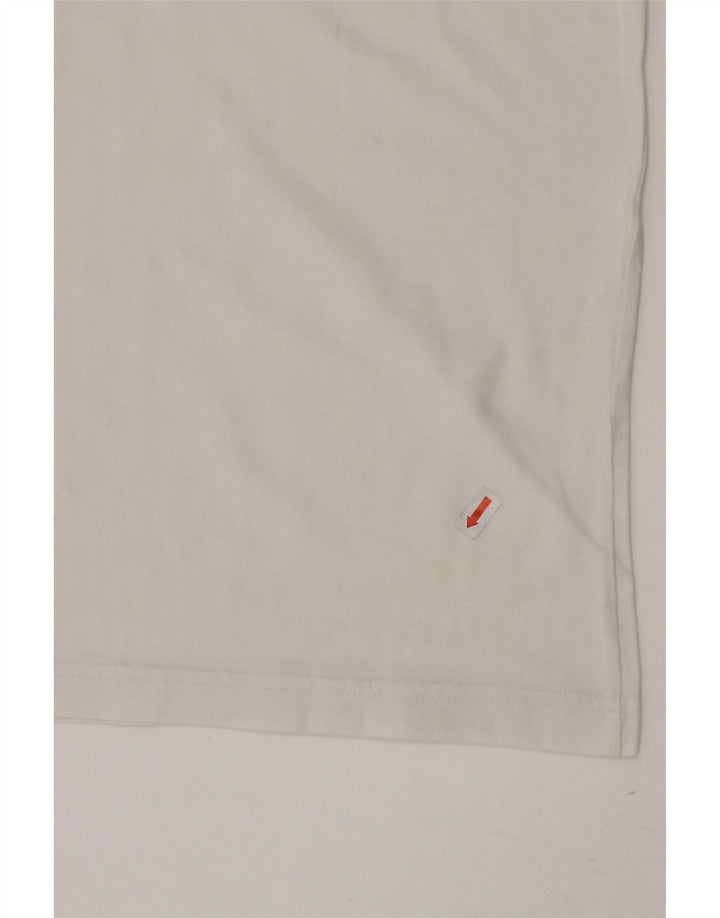 ADIDAS Boys Graphic T-Shirt Top 13-14 Years White Cotton Vintage Adidas and Second-Hand Adidas from Messina Hembry 