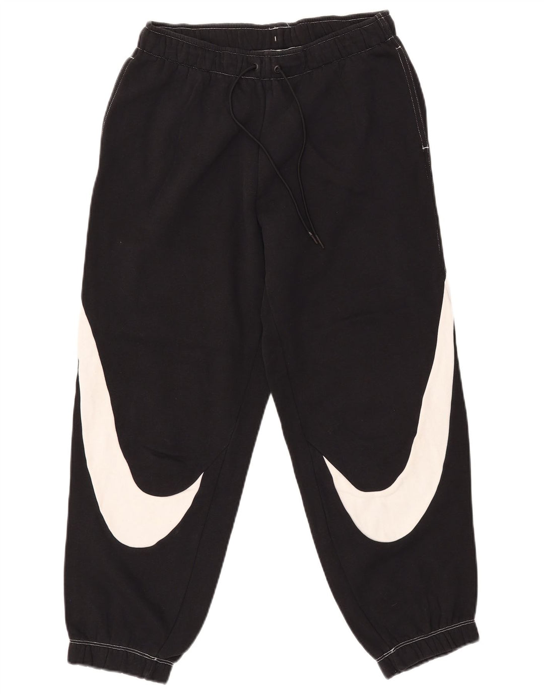 Calça esportiva feminina Nike Graphic Joggers UK 10 pequena de algodão preto