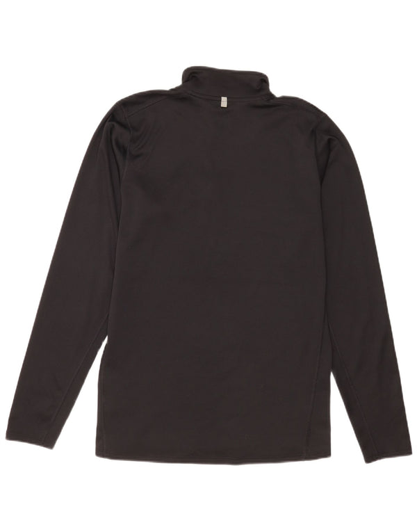 Nike Mens Running Zip Neck Top Manga Longa Médio Preto Poliéster