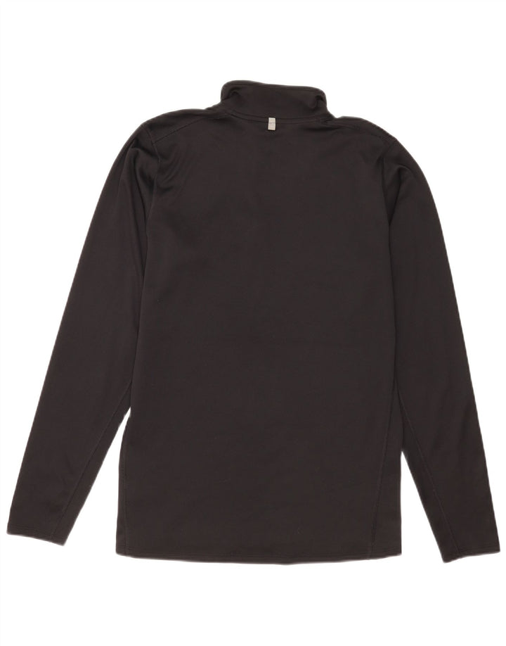 Nike Mens Running Zip Neck Top Manga Longa Médio Preto Poliéster