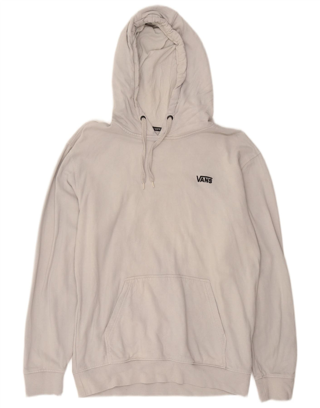 Vans Mens Hoodie Jumper Médio Cinza Algodão