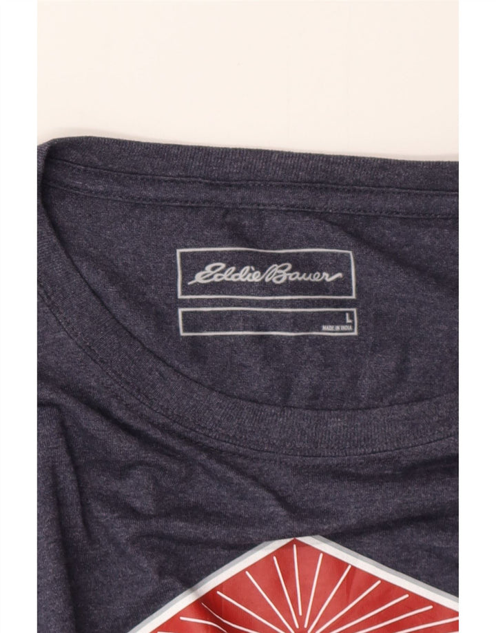 Camiseta gráfica masculina EDDIE BAUER grande azul marinho