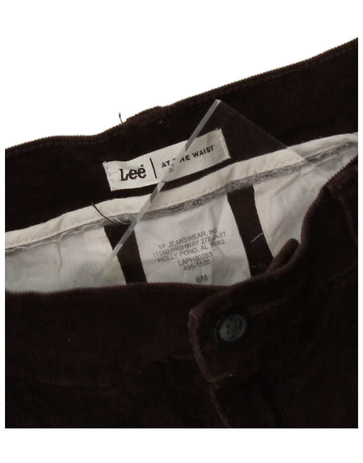 LEE Womens Straight Corduroy Trousers US 6 Medium W30 L29 Brown Cotton Vintage Lee and Second-Hand Lee from Messina Hembry 