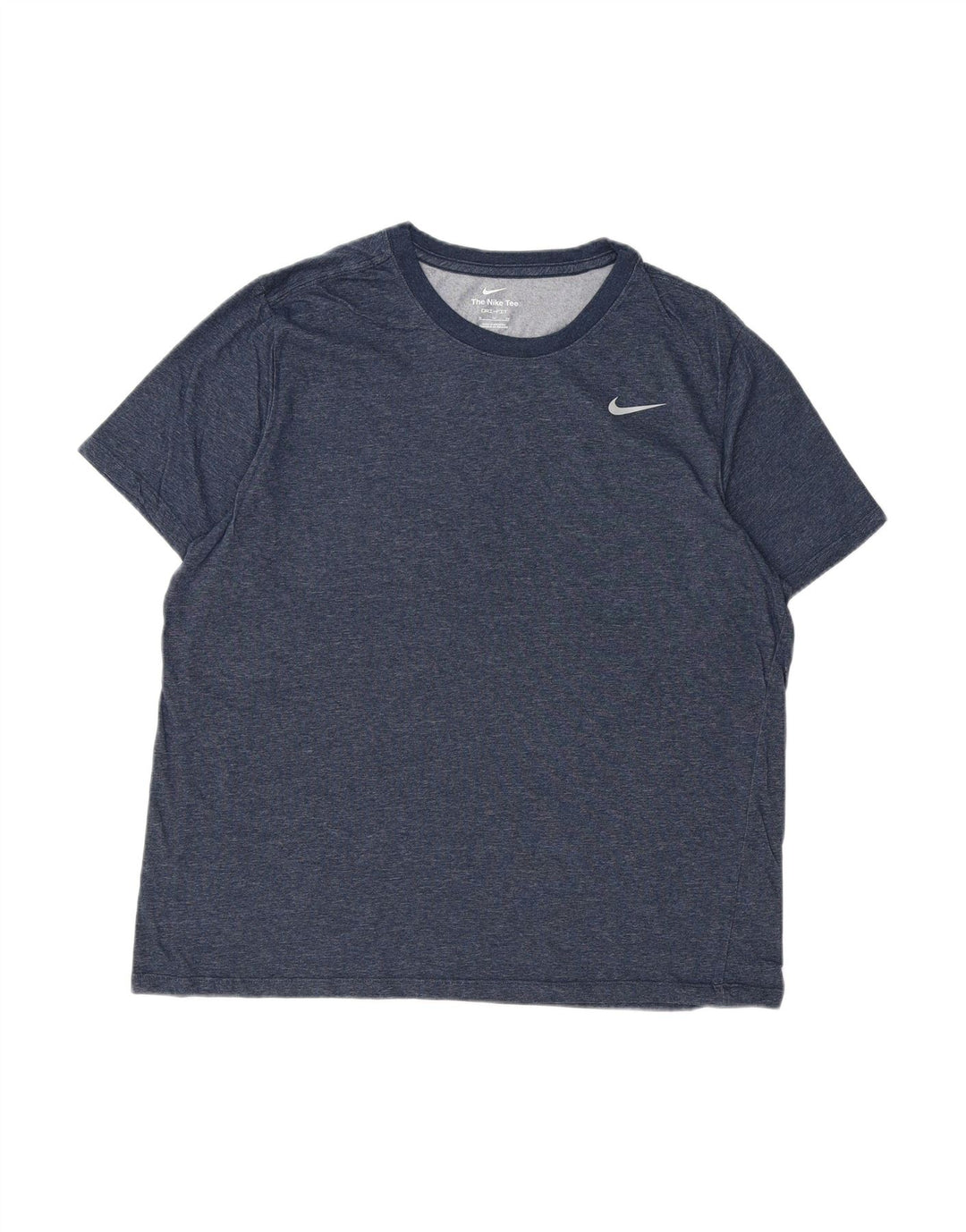 Camiseta masculina NIKE grande e alta XL azul marinho algodão