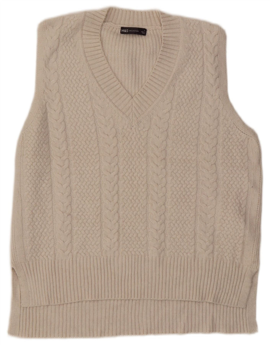 Regata feminina Marks & Spencer com colete UK 16 grande poliéster branco