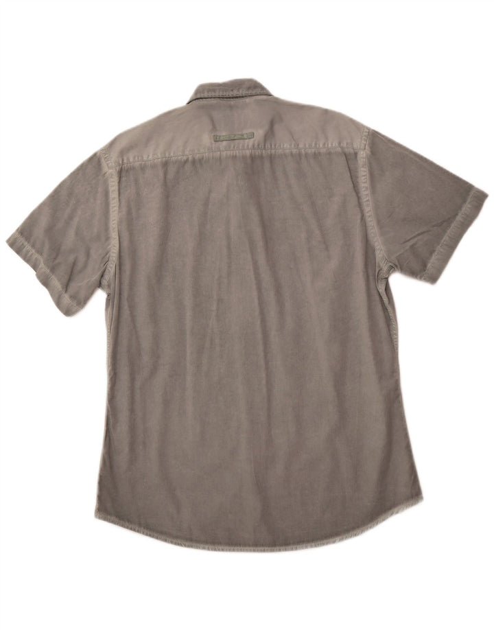 Camisa masculina de manga curta CAMEL ACTIVE algodão cinza grande