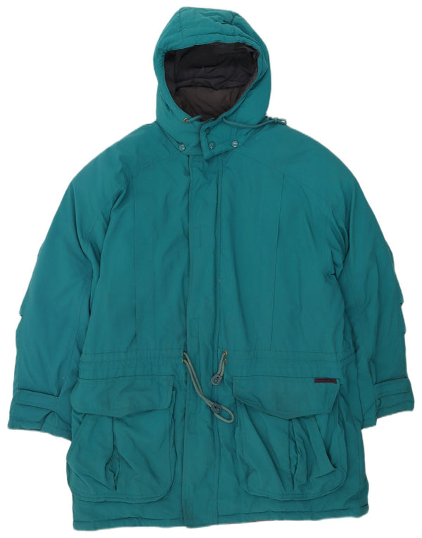 Casaco corta-vento masculino Valmeline com capuz UK 42 XL azul nylon