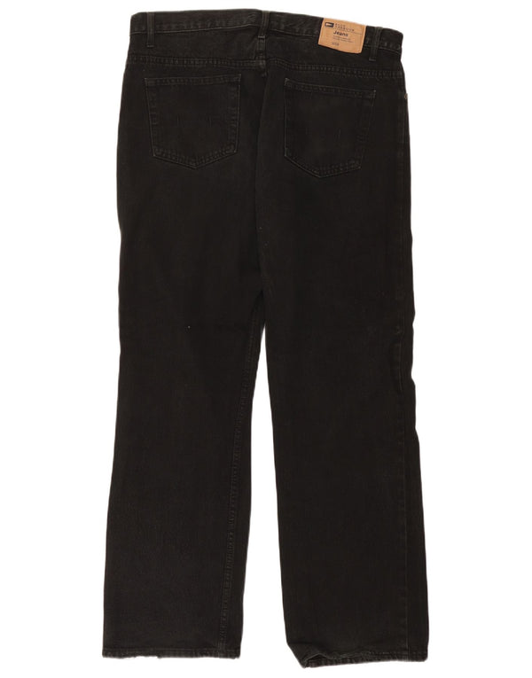 Calça jeans reta masculina Marks & Spencer Blue Harbor W36 L31 algodão preto