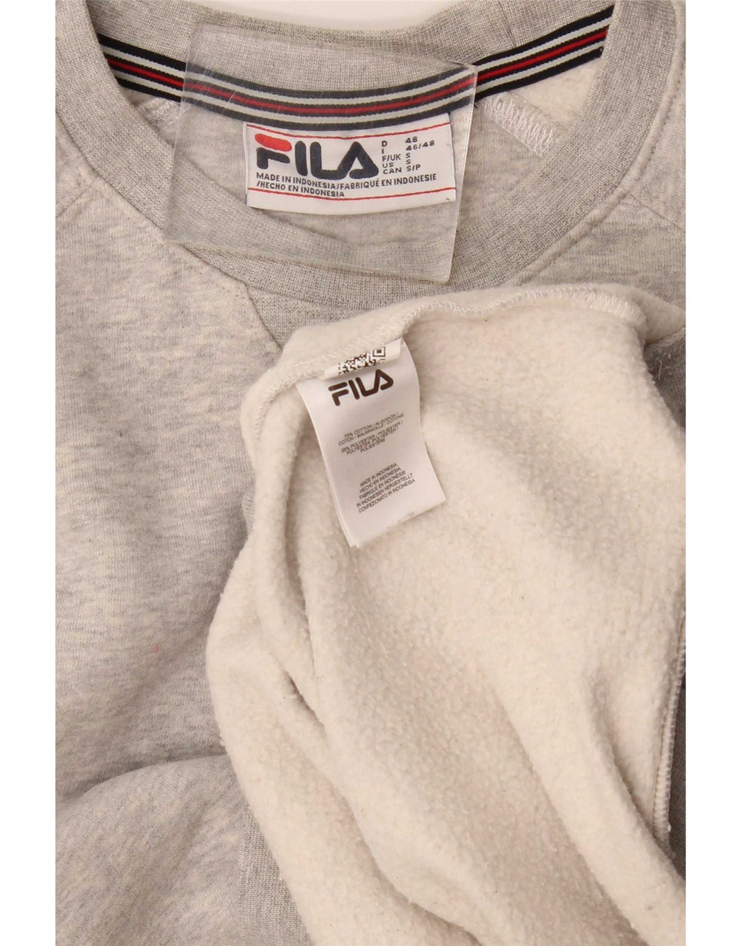 Fila Moletom Masculino Jumper Pequeno Algodão Cinza