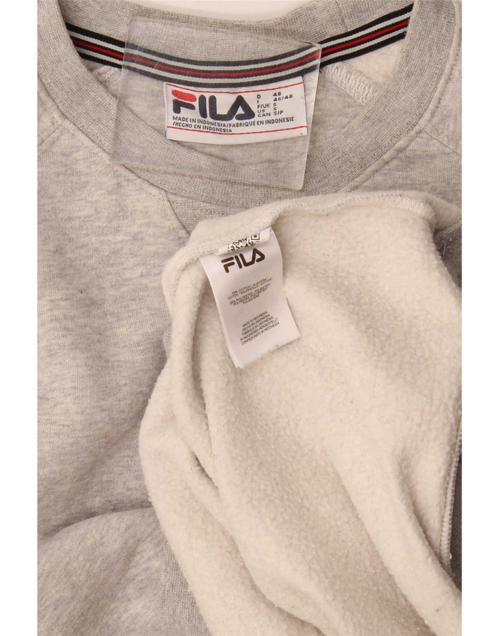 Fila Moletom Masculino Jumper Pequeno Algodão Cinza