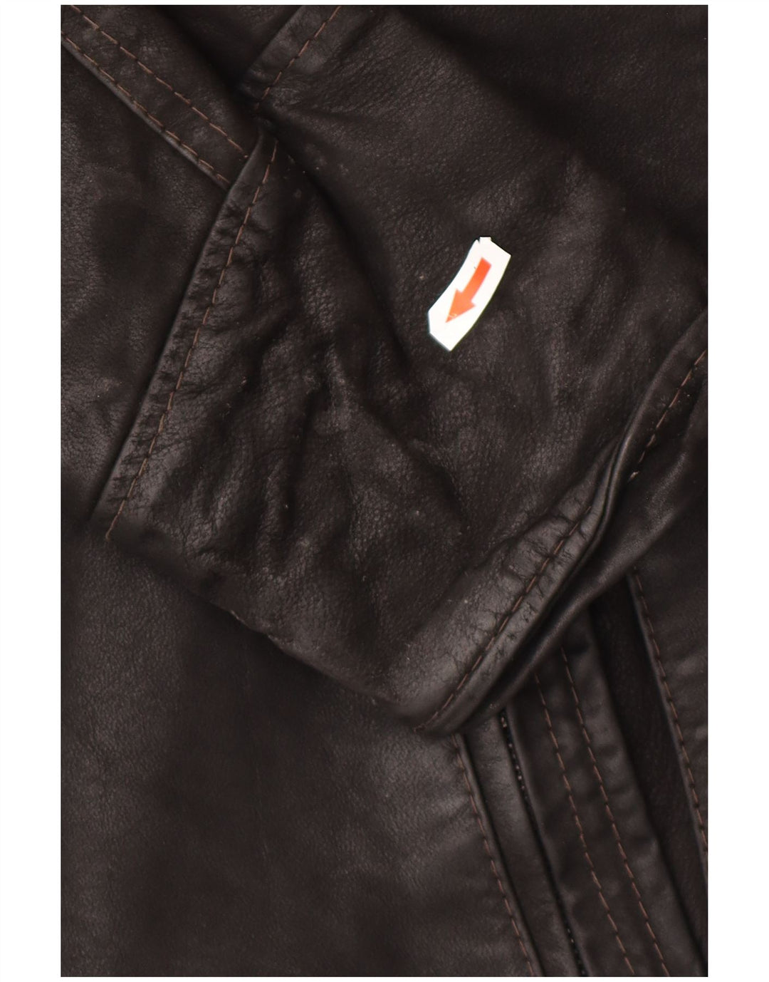 Jaqueta de couro masculina vintage IT 52 XL preta