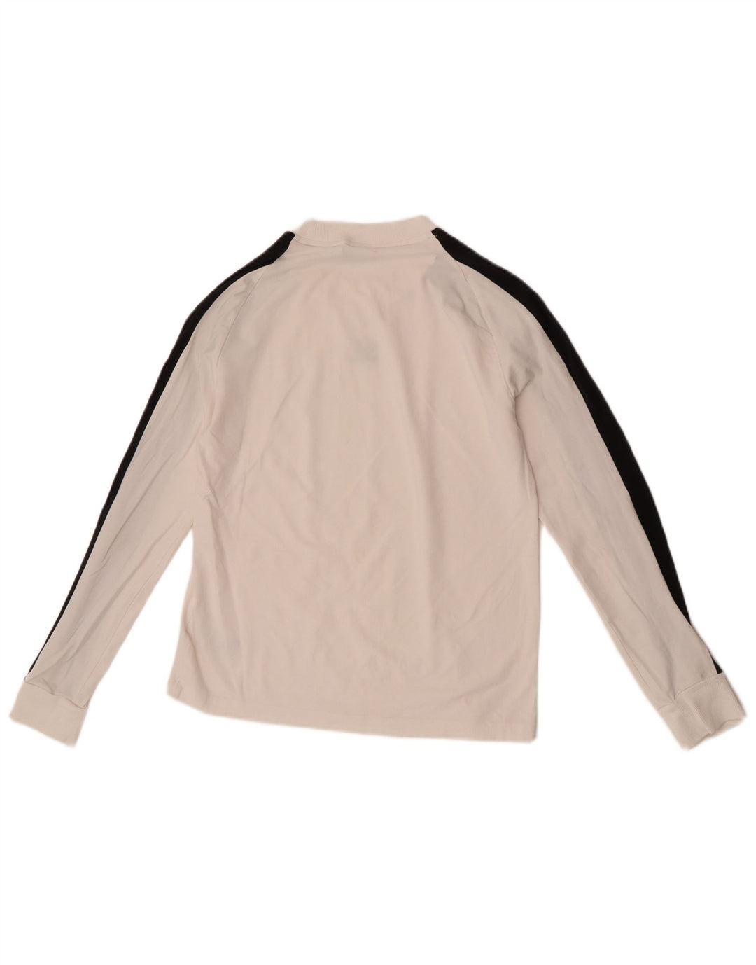 Adidas Mulher Top Manga Longa UK 12 Médio Algodão Branco
