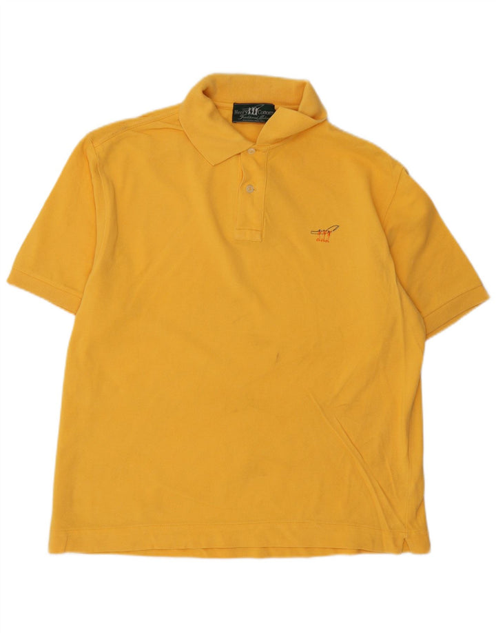 Camisa polo masculina HENRY COTTONS grande algodão amarelo