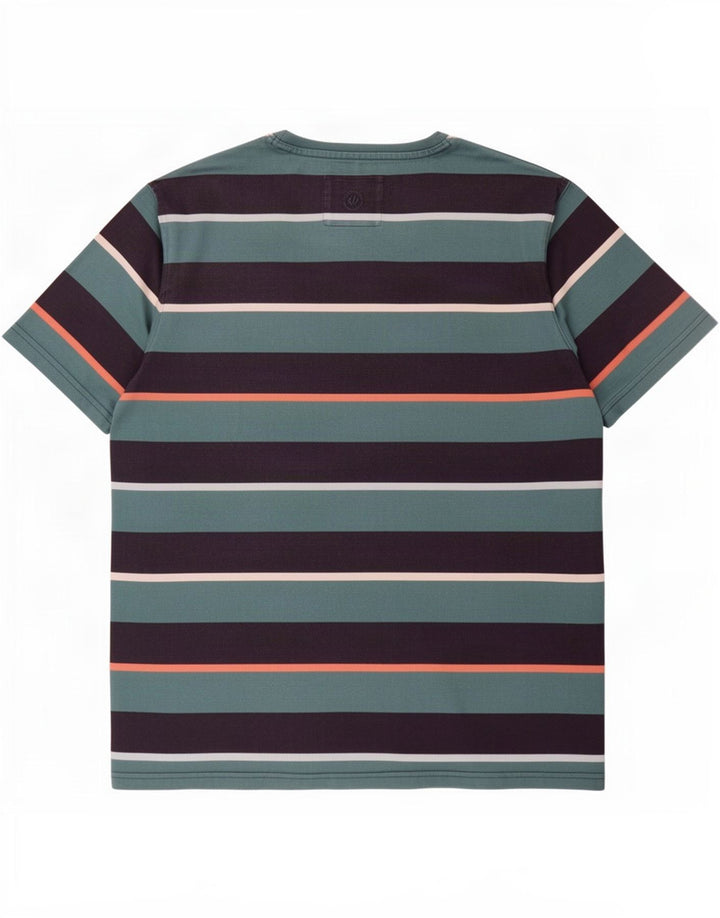 Camiseta masculina Fat Face Top 2XL algodão listrado azul