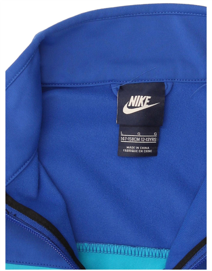 Jaqueta Nike Boys Tracksuit Top 12-13 anos grande bloco colorido preto