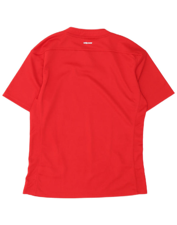 Adidas Mens Climacool Camiseta Top Grande Poliéster Vermelho