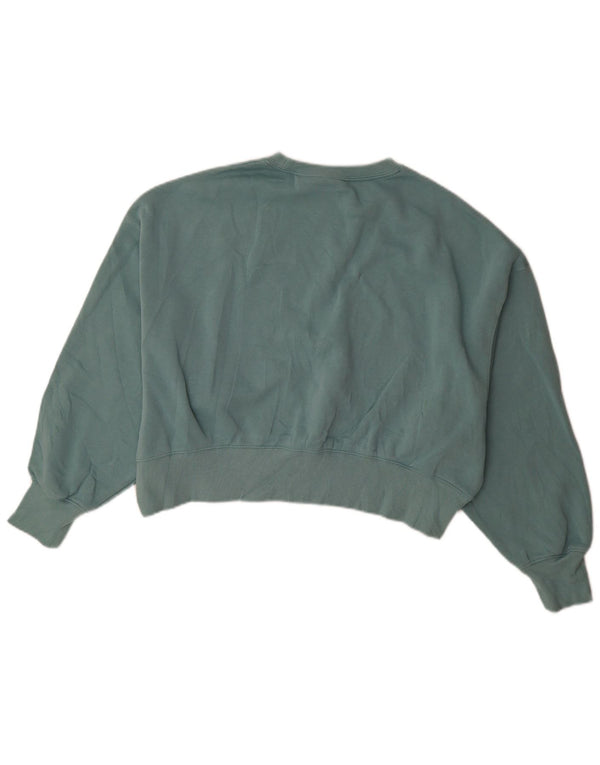 Nike Womens Oversized Sweatshirt Jumper UK 6 XS Verde Algodão