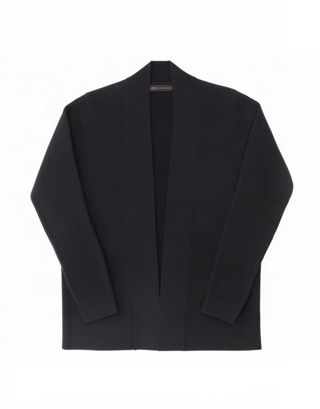 Suéter cardigã aberto feminino Marks & Spencer Reino Unido 14 médio azul marinho acrílico