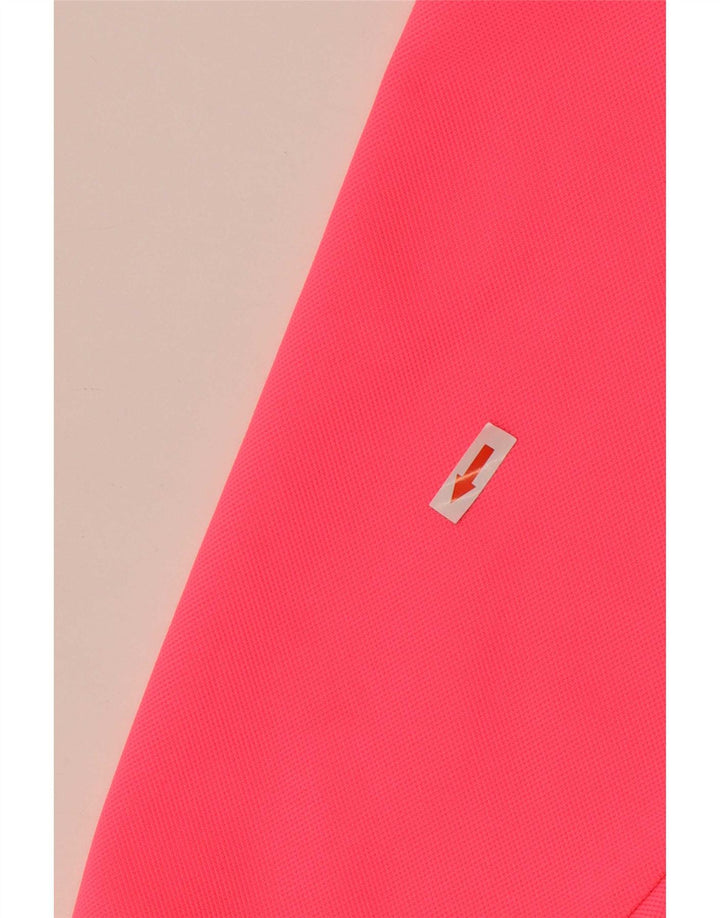 Zara Suéter feminino com capuz e zíper oversized UK 14 poliéster rosa médio