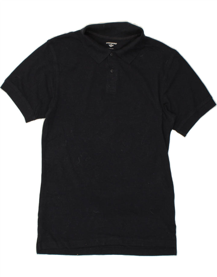 DOCKERS Boys Regular Polo Shirt 15-16 Years XL Navy Blue Cotton Vintage Dockers and Second-Hand Dockers from Messina Hembry 