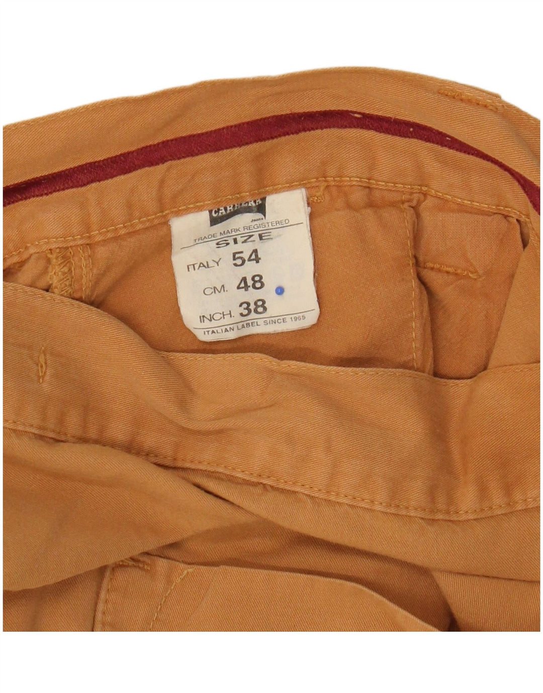 Bermuda masculina Carrera W38 XL algodão amarelo