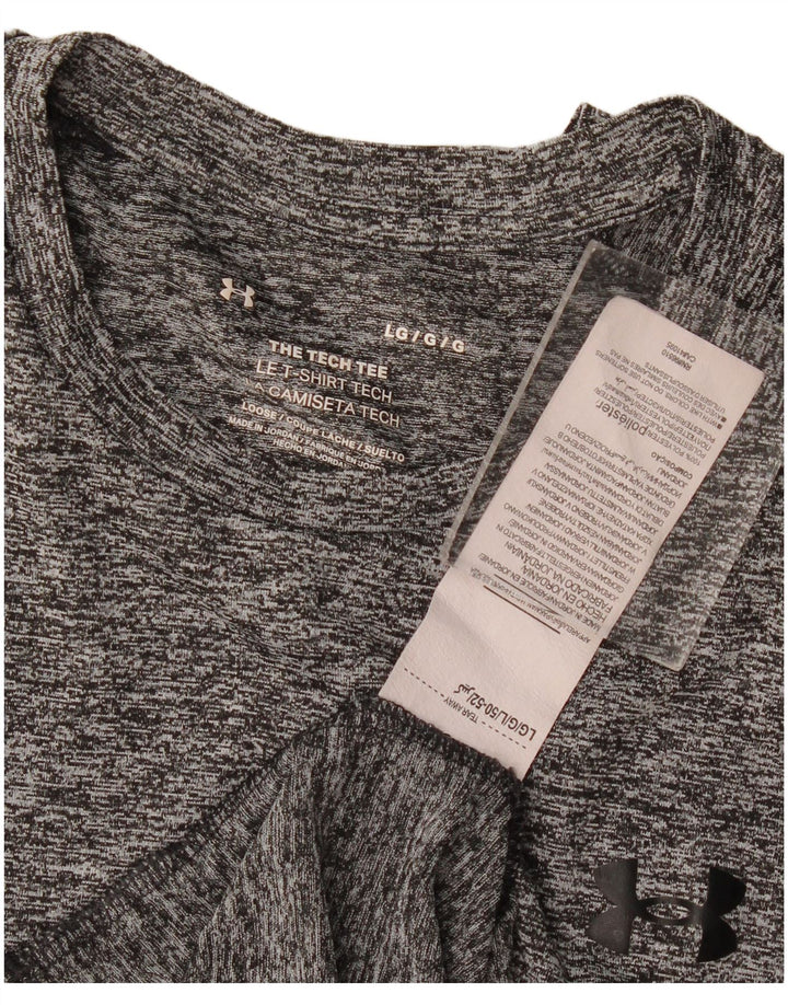 Camiseta masculina Under Armour grande poliéster manchado cinza