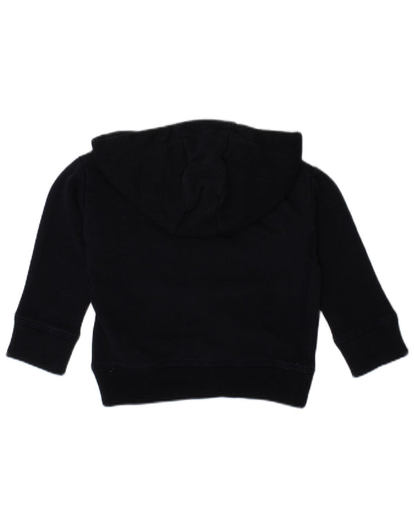 Suéter com capuz gráfico GUESS para meninos de 3 a 6 meses azul marinho algodão