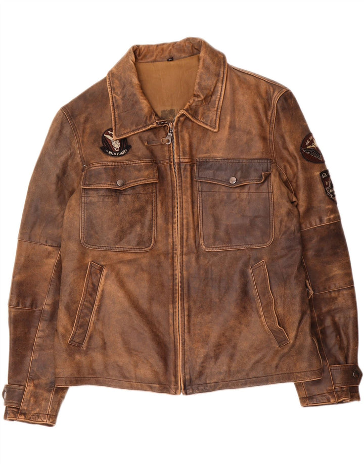 Jaqueta de couro masculina Conbipel IT 54 XL marrom