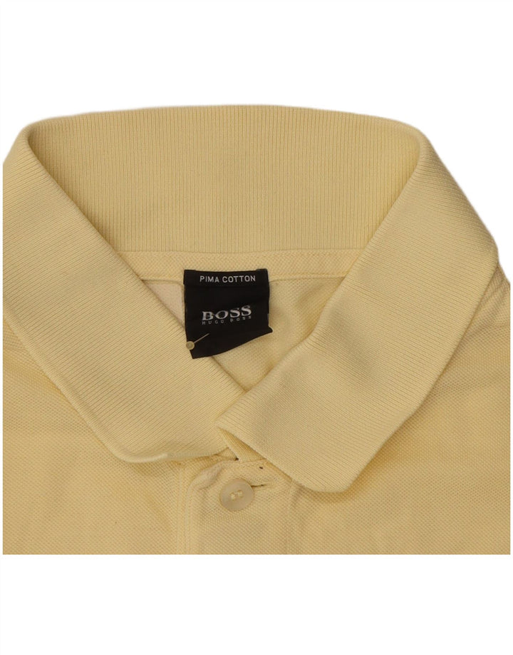 Camisa polo masculina HUGO BOSS XL algodão amarelo