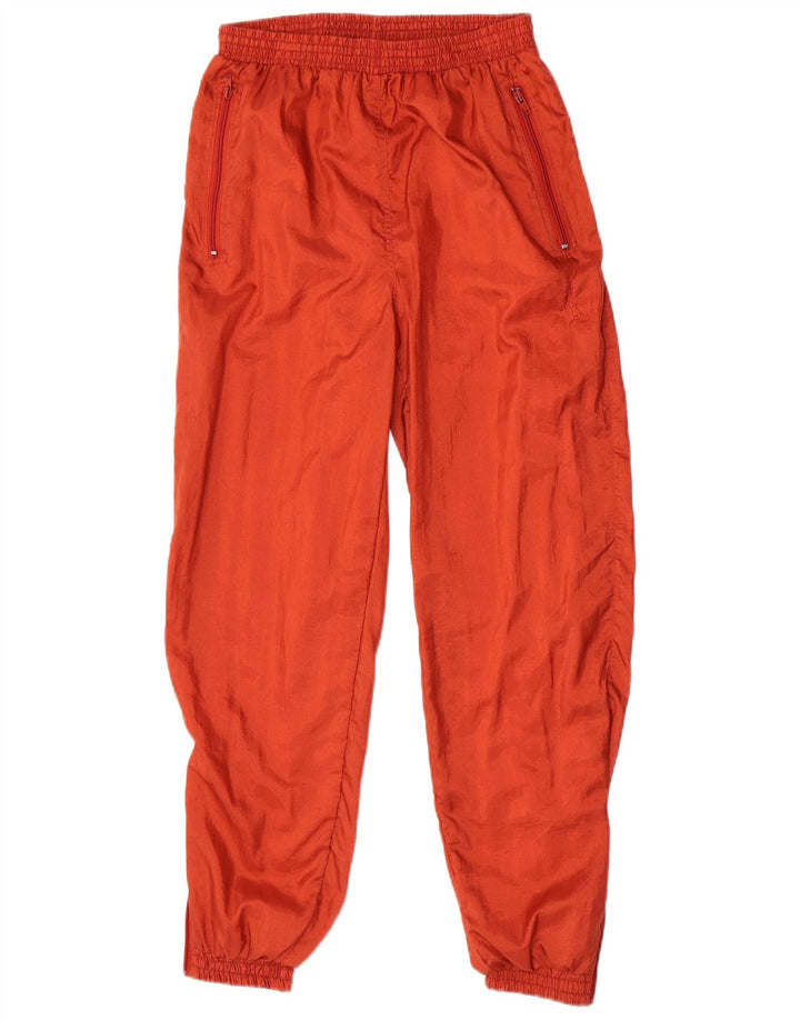Calça de treino masculina VINTAGE Joggers médio laranja nylon