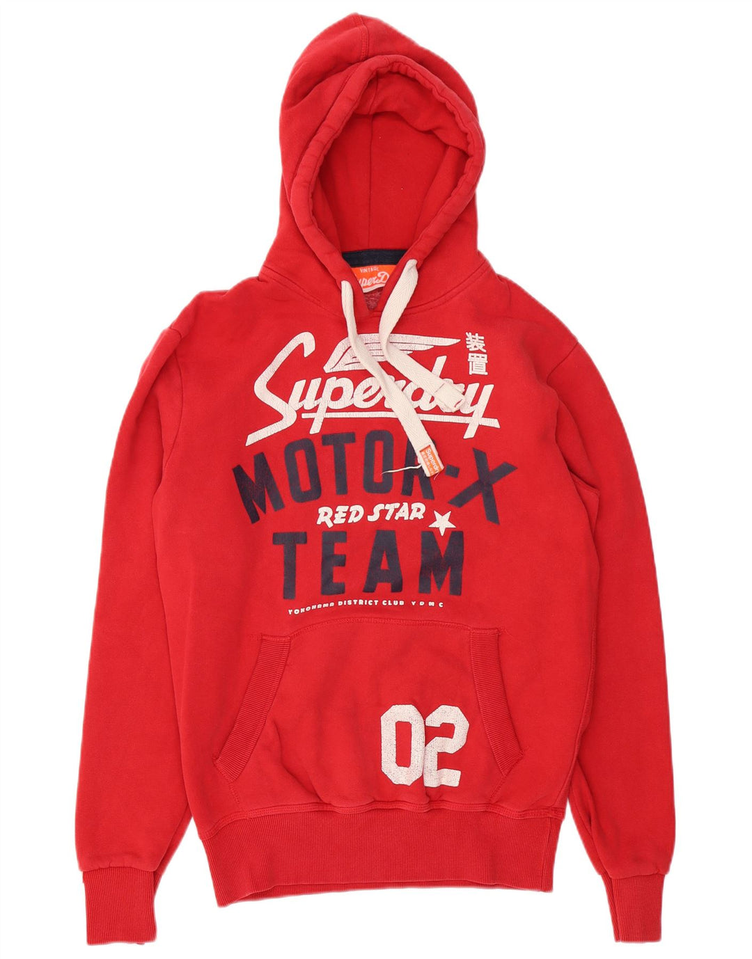Superdry Mens Graphic Hoodie Jumper Médio Algodão Vermelho