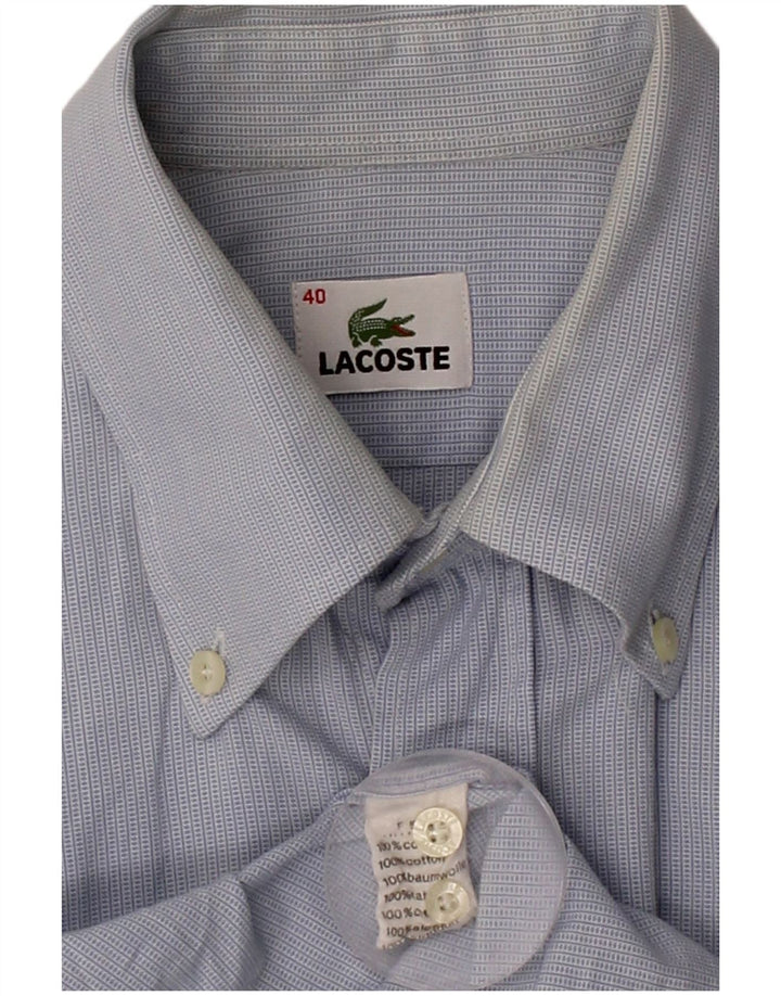 Camisa masculina LACOSTE tamanho 40 algodão azul médio
