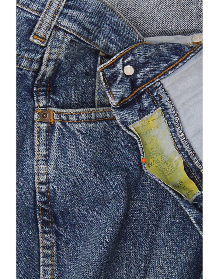 Wrangler Mens Tapered Jeans W38 L35 Azul Algodão